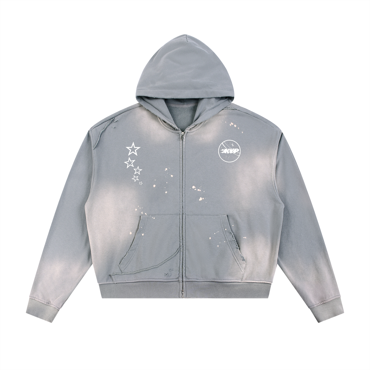 KYP denim cropped Hoodie