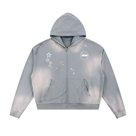 KYP denim cropped Hoodie